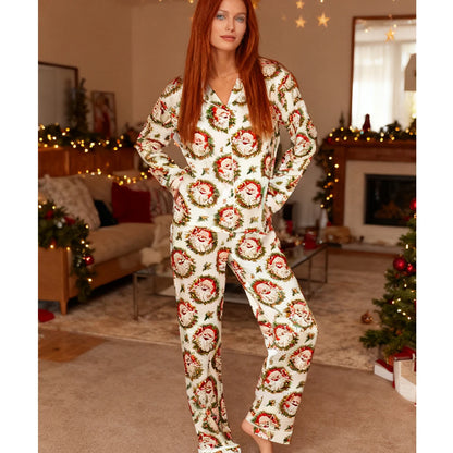 Santa Claus Print Pajama Set
