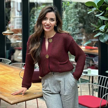 Button Front Knit Cardigan