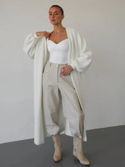 Women’s Loose Fit Patchwork Cardigan Coat