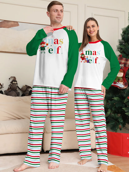 Christmas Elf Print Pajama Set