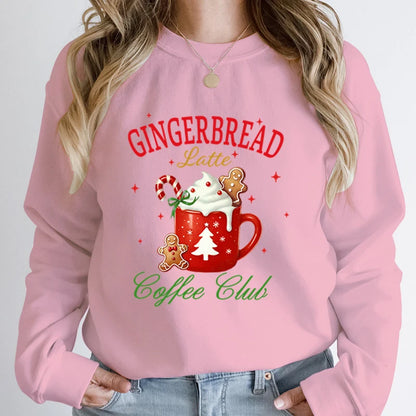 Christmas Gingerbread Latte Print Sweatshirt
