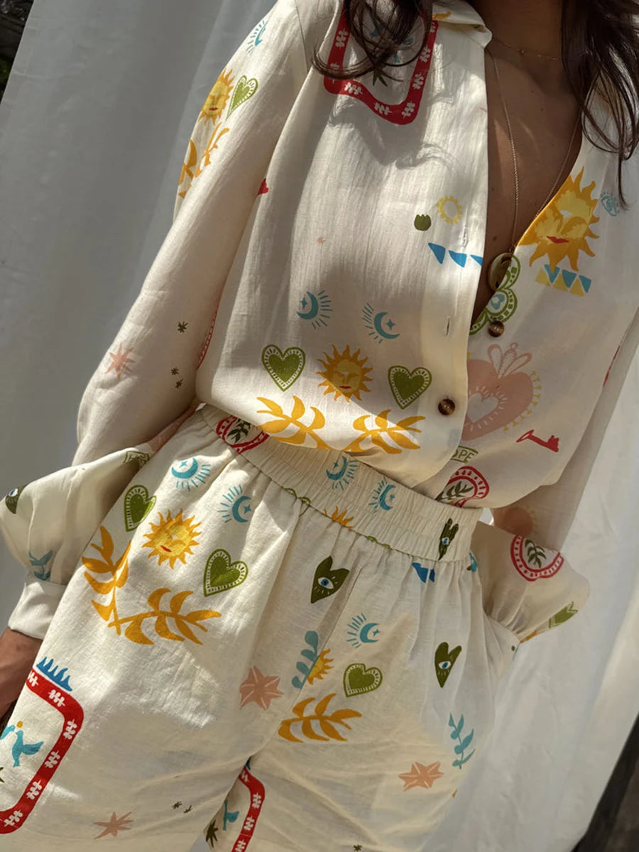 Floral Ruffle Off Shoulder Set