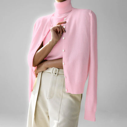 O-Neck Single-Breasted Knit Cardigan