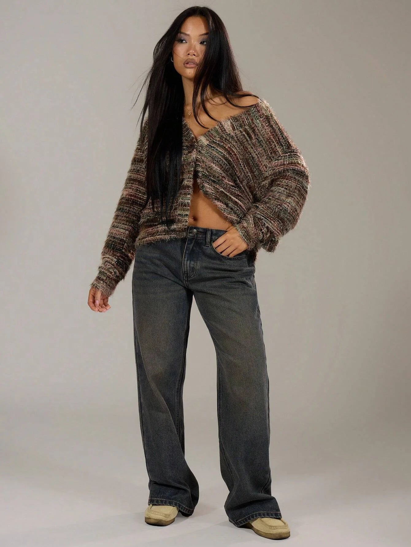 Long Sleeve Button Knit Sweater