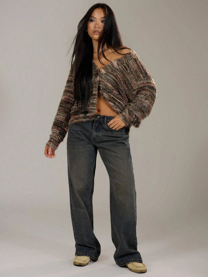 Long Sleeve Button Knit Sweater