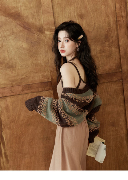 Short Knit Sweater Jacket