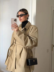 Elegant Lapel Single-Breasted Coat