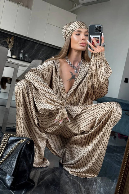 Printed Shirt Pants Set