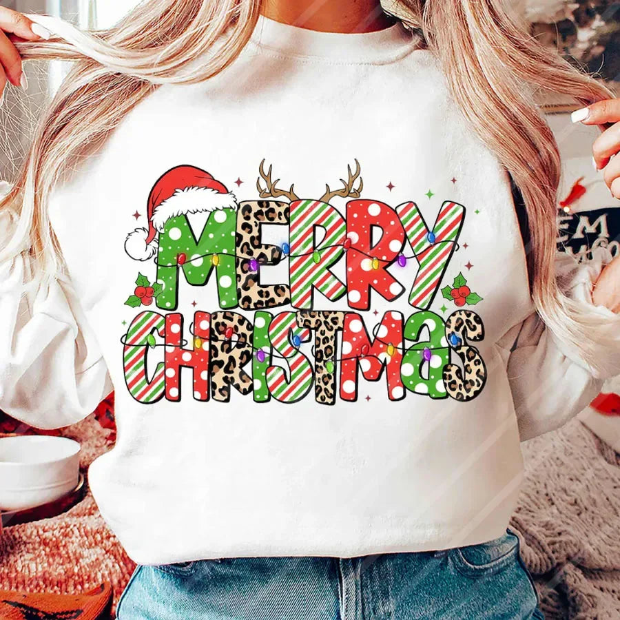 DIY Merry Christmas Iron-On Sticker