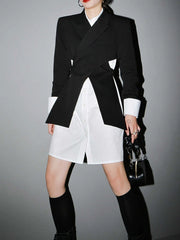 Black Cross Split Blazer