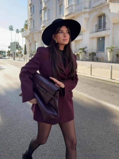 Slim Waist Double Breasted Blazer