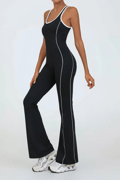Backless Flare Yoga Jumpsuit