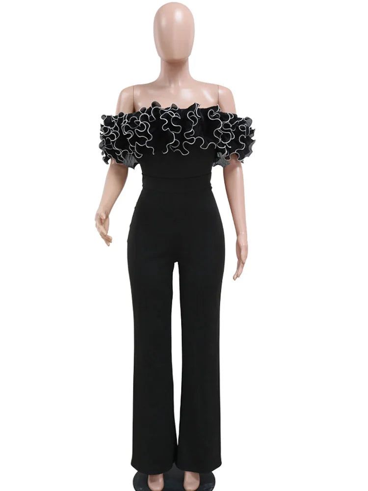 Rose Detail One-Piece Jumpsuit