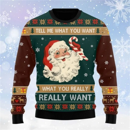 3D Santa Ugly Christmas Sweater