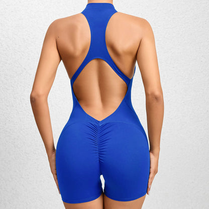 Zip Up Scrunch Butt Yoga Jumpsuit