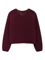 Hollow Out Chunky Knit Cardigan