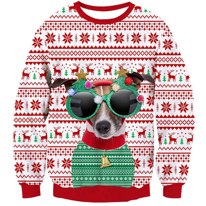 3D Goat Print Ugly Christmas Sweater