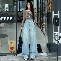 High Waist Straight Leg Jeans