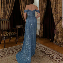 Sparkly Side Slit Mermaid Dress