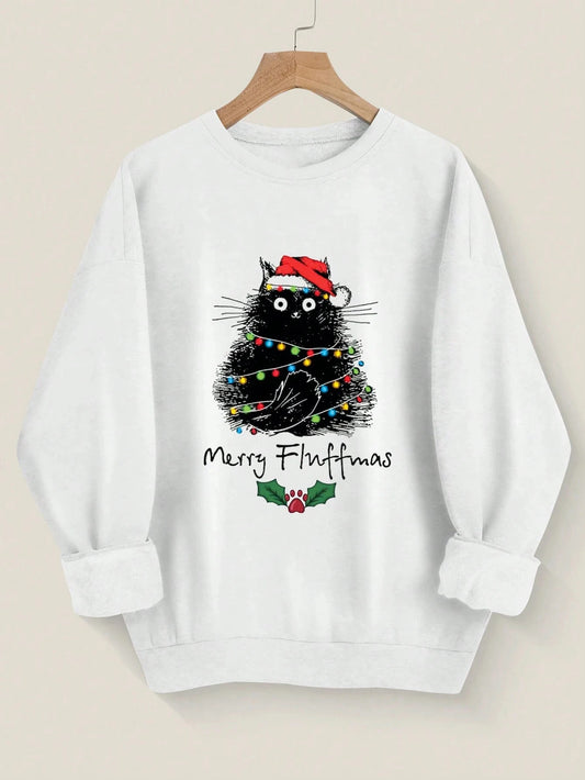 Cute Animals Christmas Print Sweatshirt