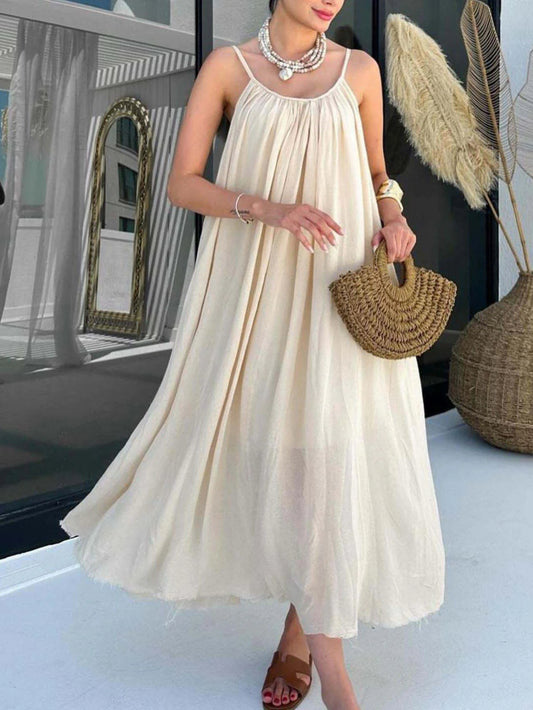 Halter Loose Fit Comfort Midi Dress