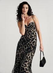 Sexy Leopard Spaghetti Strap Maxi Dress