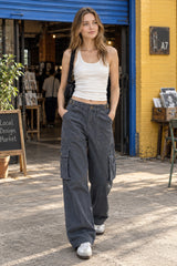 Vintage Multi Pocket Loose Straight Casual Cargo Pants