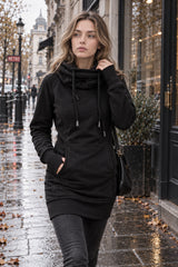 Hooded Drawstring Slim Fit Sweatshirt