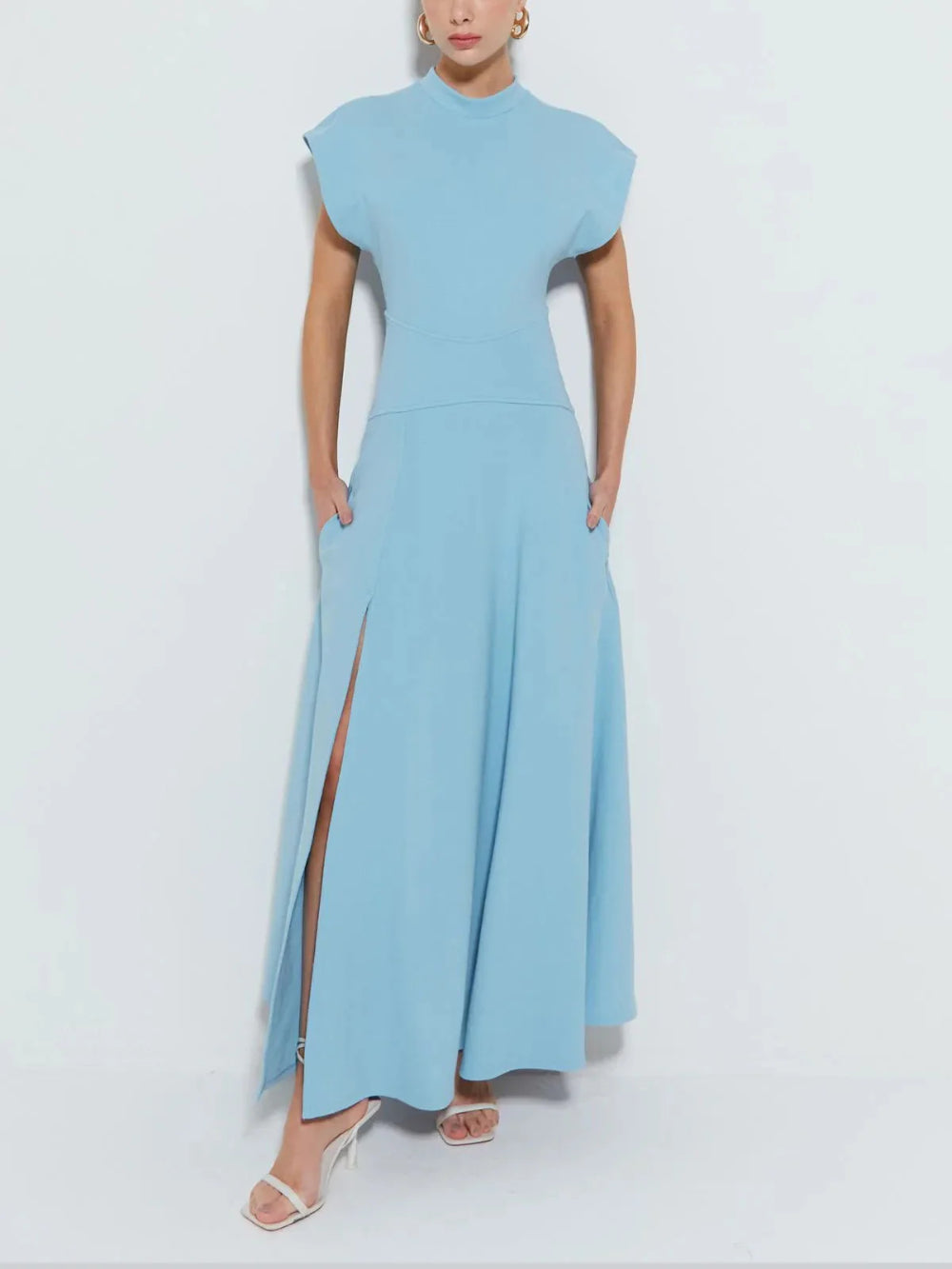 Elegant Fitted Slit Maxi Dress