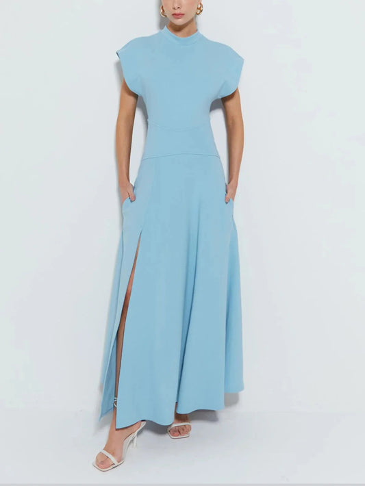 Elegant Fitted Slit Maxi Dress
