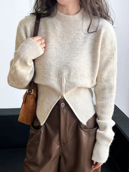 O-neck Slim Fit Knitted Sweater