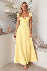 Elegant Slim Fit Ruched Waist Maxi Dress