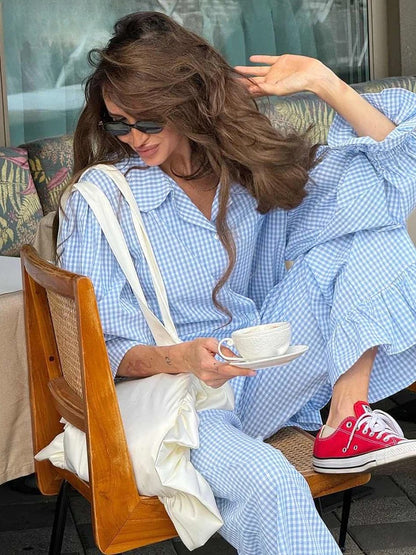 Plaid Cotton 3 Piece Set