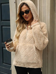 Zipper Warm Plush Hoodie