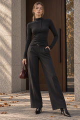 Turtleneck Casual Fashion Long Sleeve Tee
