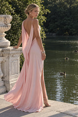 Satin Cami Flowy Split Mermaid Maxi Dress