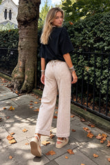 Gingham Print Elastic Waist Drawstring Lounge Pant
