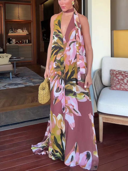 Floral Loose Sleeveless Dress