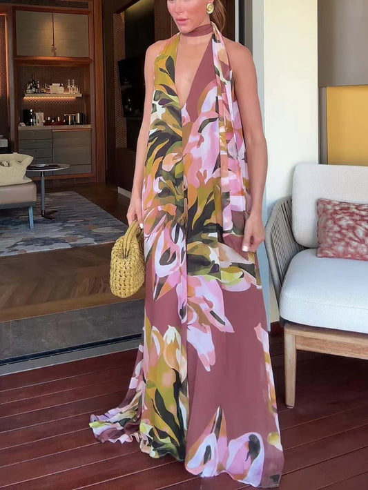 Floral Loose Sleeveless Dress