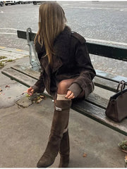 Faux Fur Patchwork Jacket