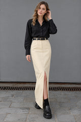 Effortless Slit Graceful Maxi Skirt