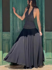 Sexy Halter Sweet & Spicy Maxi Dress