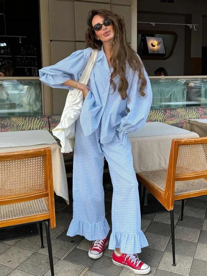 Plaid Cotton 3 Piece Set