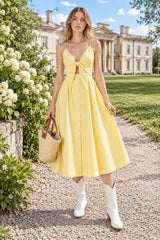 V Backless Midi Length Tunic Beach Dress