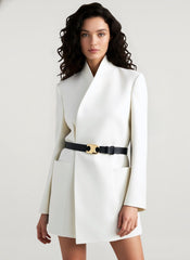 Long Sleeve Stand Collar Blazer