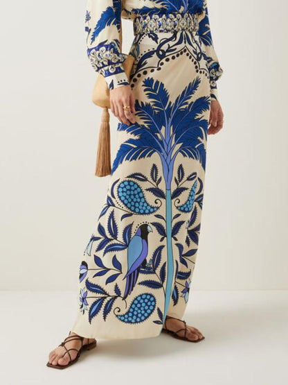 Palm Tree A-Line Skirt