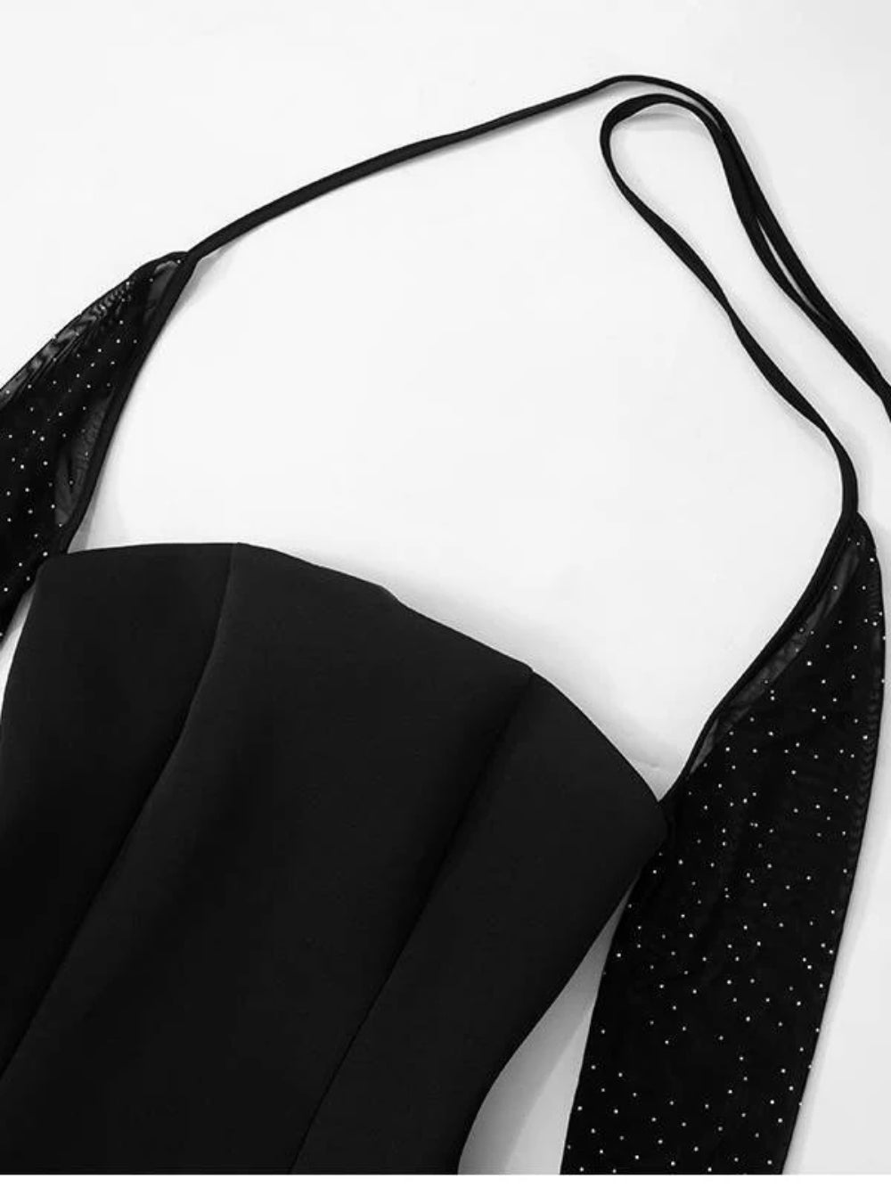 Long Sleeve Mesh Mini Dress