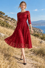 Slim Lace Casual Party Dress