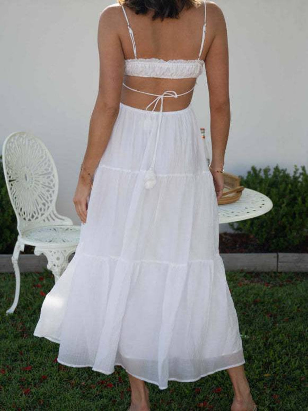 V-Neck Sleeveless Colorblock A-Line Maxi Dress
