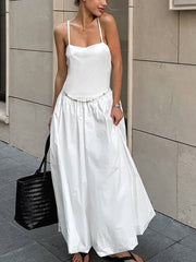 French-Inspired Cami Backless Tulle Dress